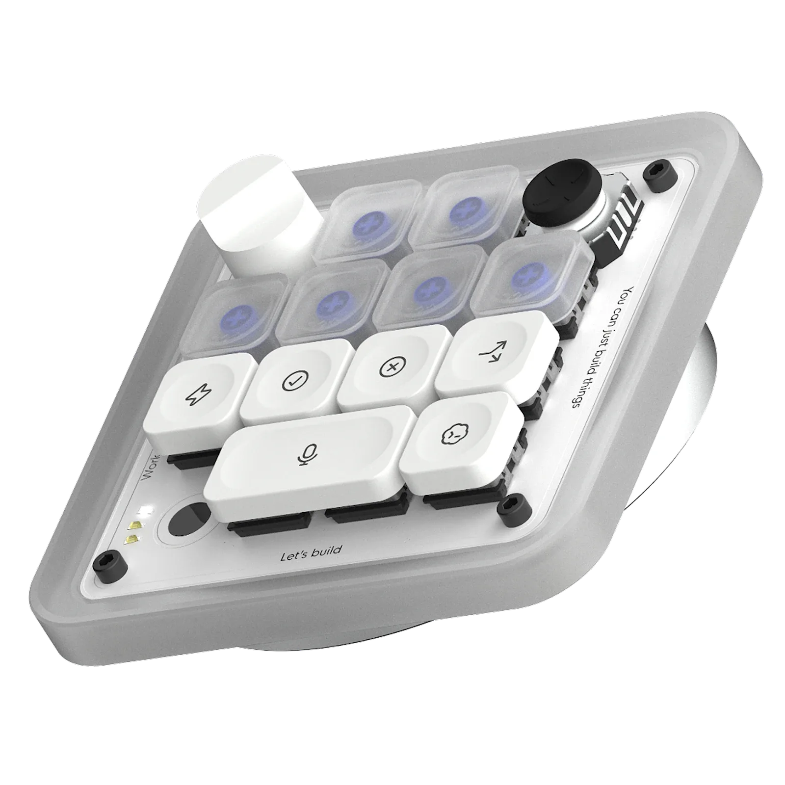 Official product photo of the OpenAI × Work Louder Codex Micro